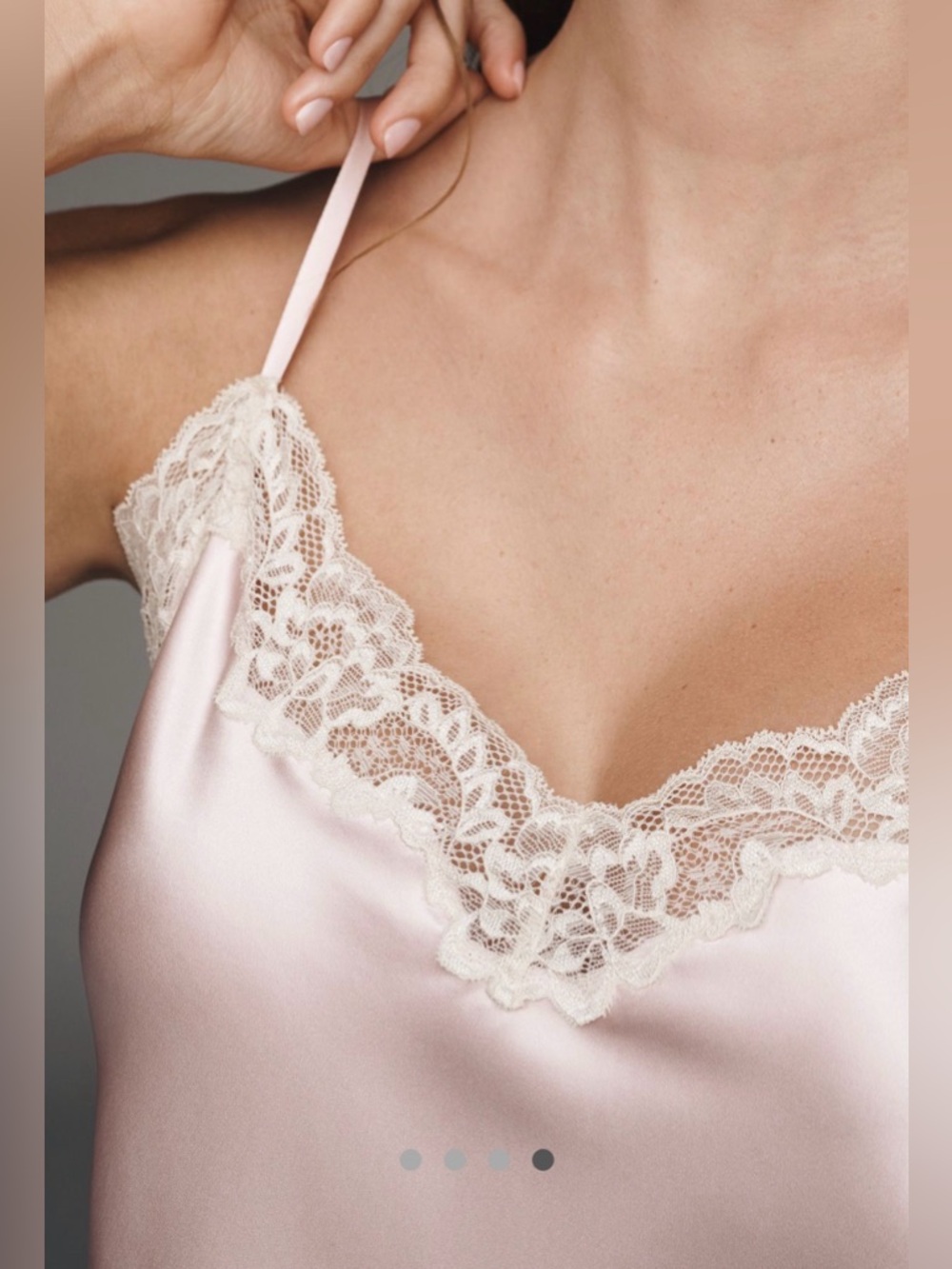 REFORMATION Teddy Silk Tank Top Small Pink Lace NWT 100% Silk Lace Trim $168
